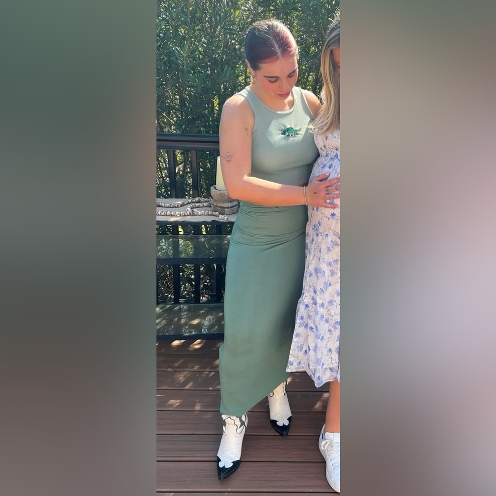 Green Maxi Body-con Skirt